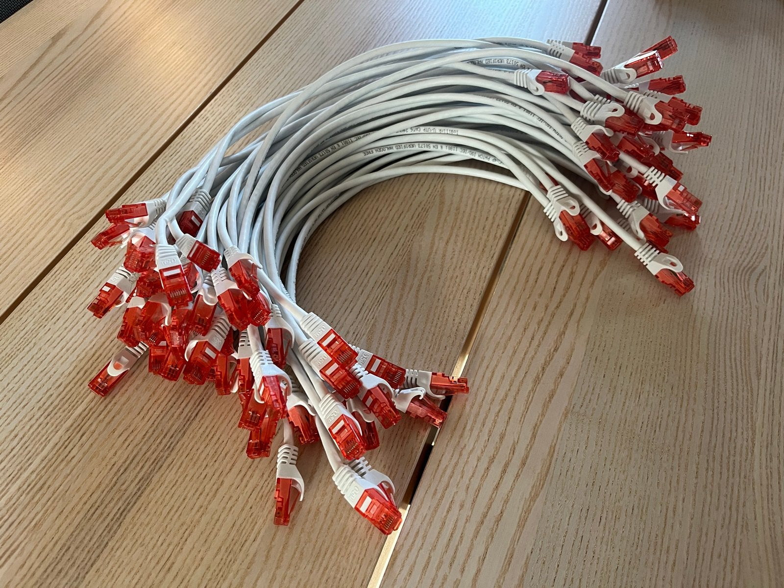 Patch kabels Cat6 U/UTP 50cm - 50 stuks, Computers en Software, Pc- en Netwerkkabels, Ophalen of Verzenden, Gebruikt