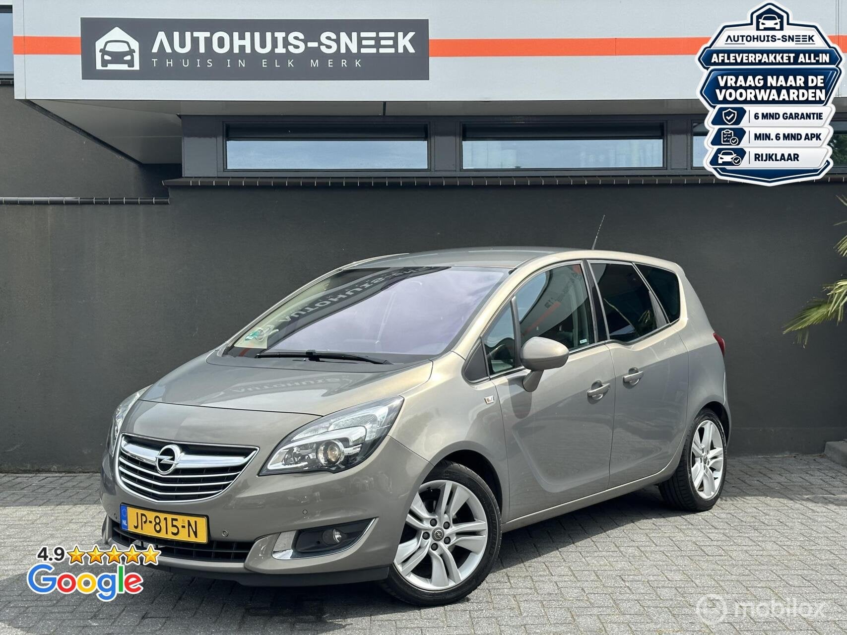 Opel Meriva 1.4 Turbo LPG G3!|Leder|Stoelverw|Cruise Control, Voorwielaandrijving, Gebruikt, 4 cilinders, Bruin
