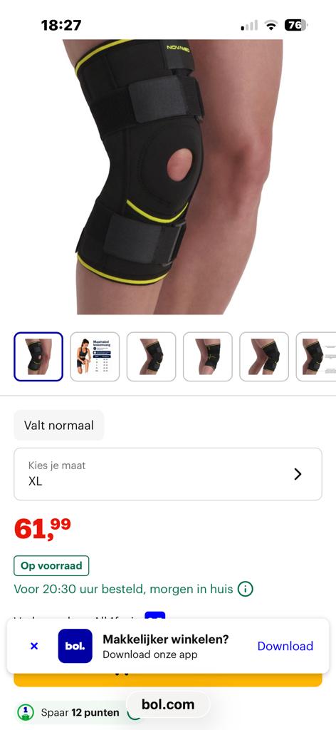 Novamed kniebrace X Large, Verzenden, Zo goed als nieuw
