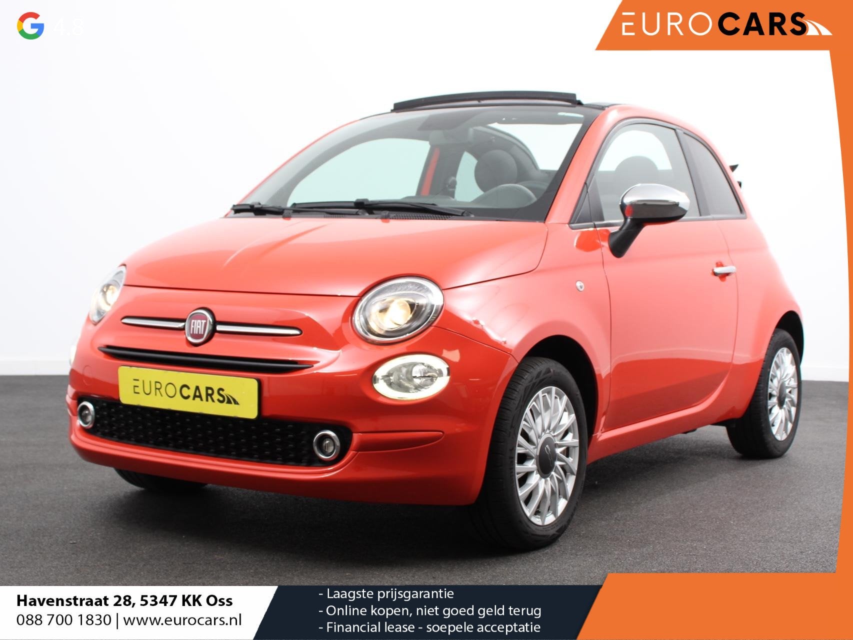 Fiat 500 C 1.0 Hybrid Cabrio Navigatie Climate Control Cruis, Auto's, Voorwielaandrijving, Stof, Gebruikt, Euro 6