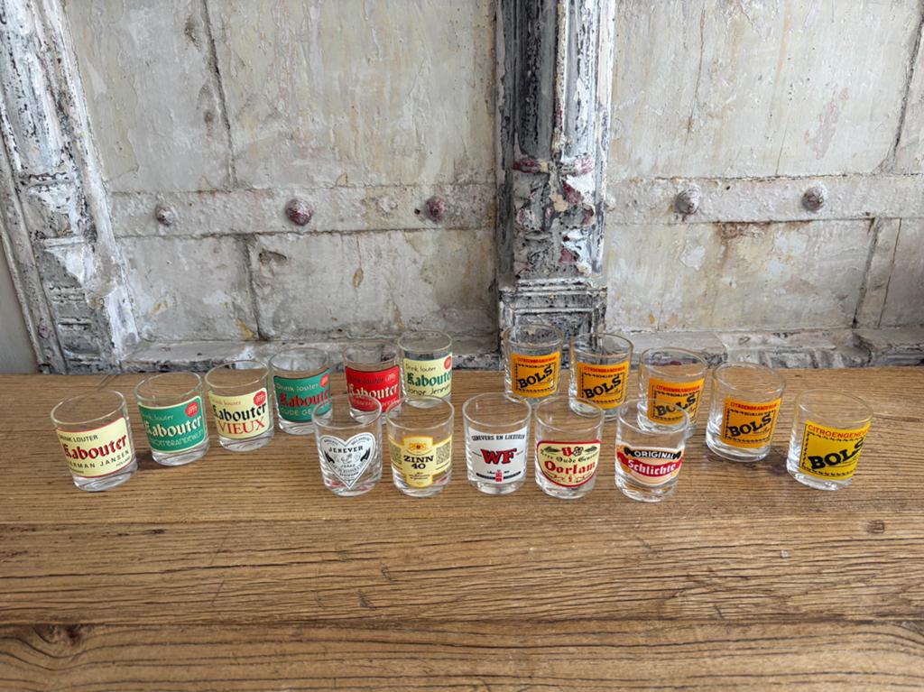 Vintage jenever vieux glaasjes - shot borrel glaasjes, Verzamelen, Glas en Borrelglaasjes, Ophalen of Verzenden, Zo goed als nieuw
