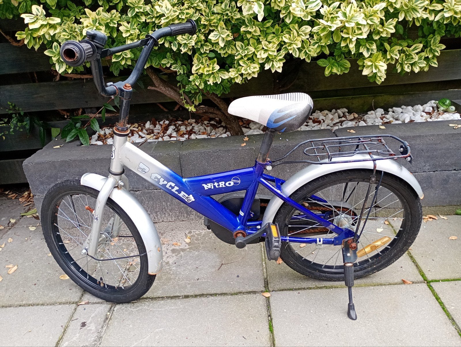 Kinderfiets Cycle 66 Nitro 18 inch - Blauw/Zilver, Ophalen, Gebruikt, 16 tot 20 inch, Cycle 66 Nitro