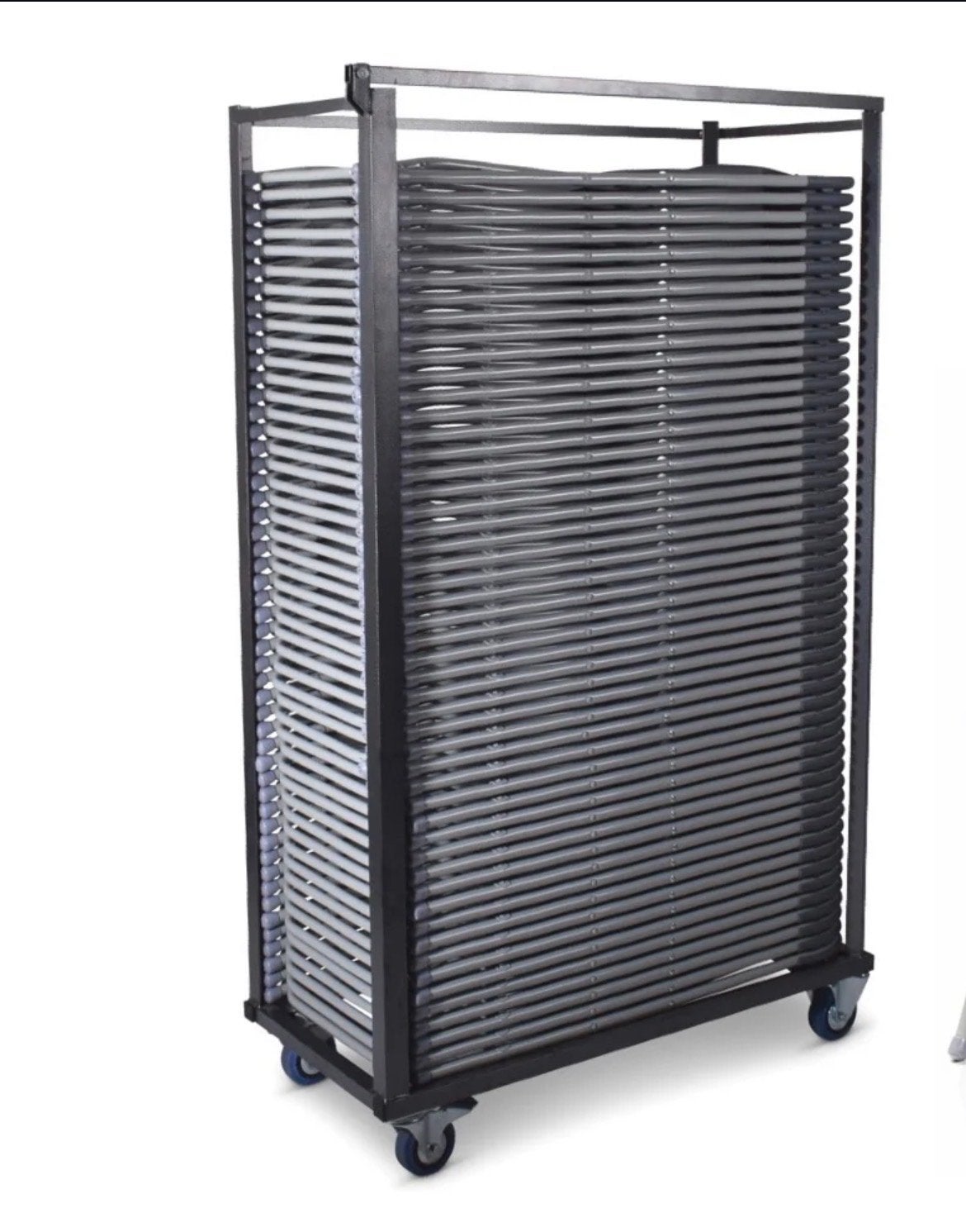 Zwarte klapstoelen trolley, Huis en Inrichting, Stoelen, Ophalen, Gebruikt, Zwart, Metaal