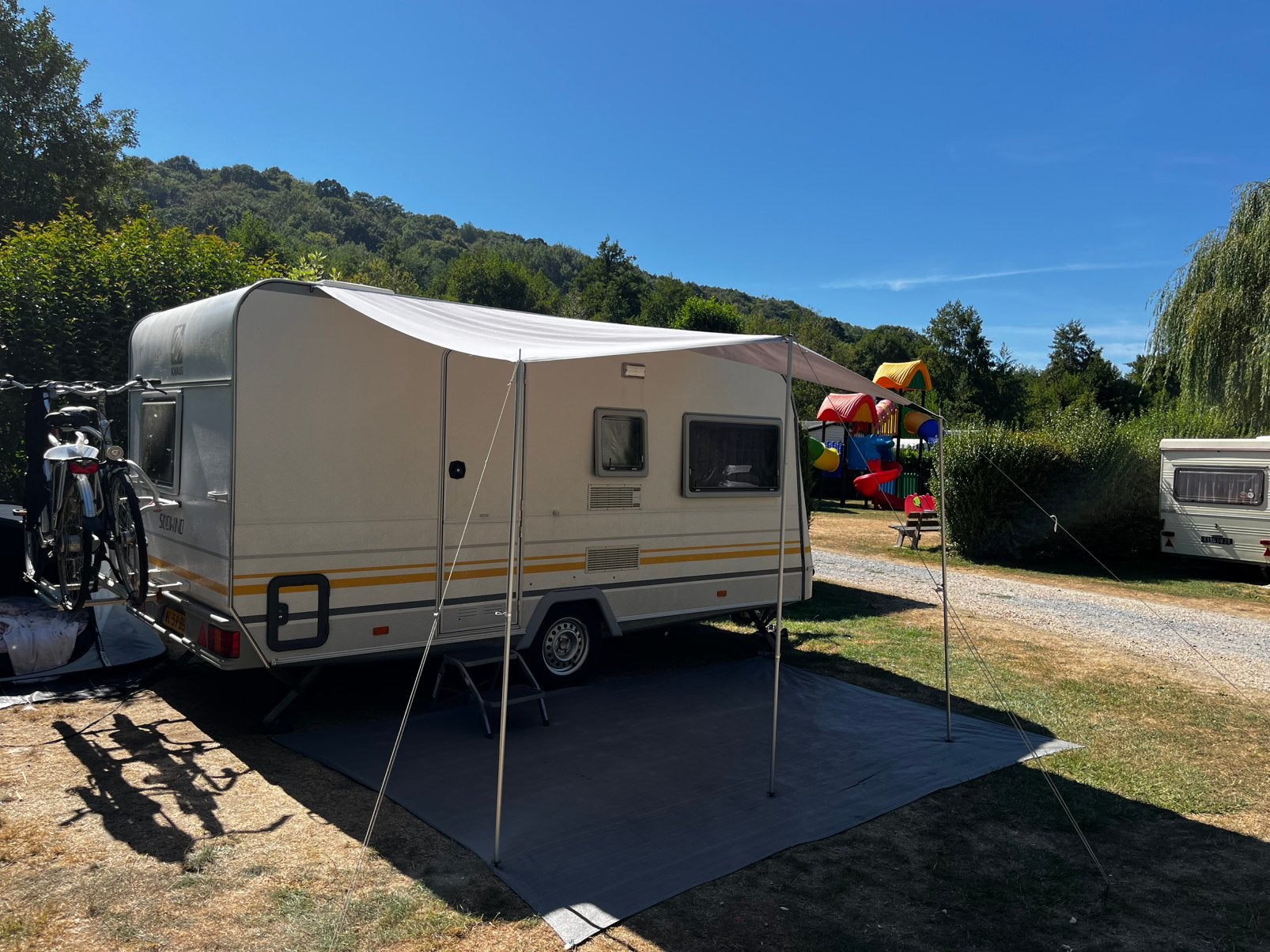 Caravan luifel 3 x 2 meter, licht grijs, Caravans en Kamperen, Ophalen of Verzenden