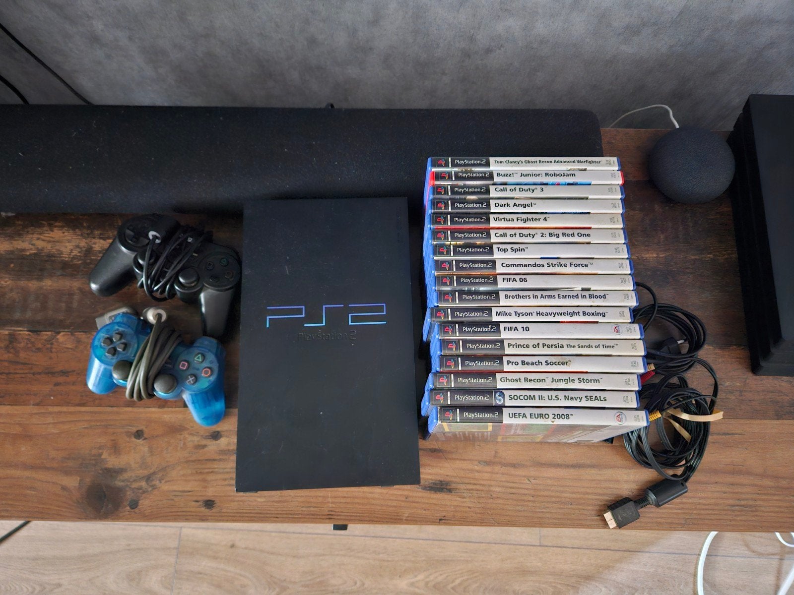 Grote PS2 / playstation 2 set met controllers en games, Spelcomputers en Games, Spelcomputers | Sony PlayStation 2, Ophalen, Zwart