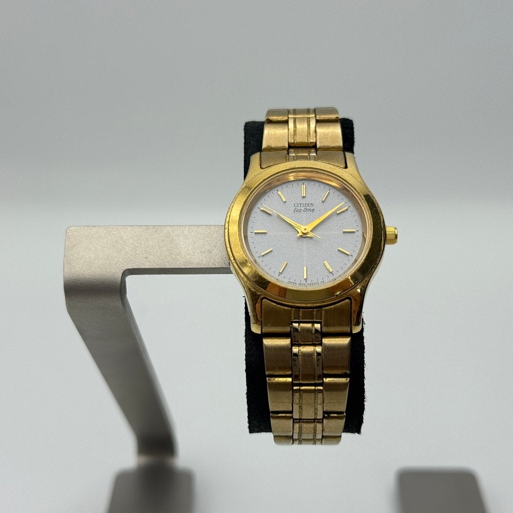 Citizen Eco-Drive dameshorloge, goudkleurige kast, Sieraden, Tassen en Uiterlijk, Horloges | Dames, Overige merken, Staal, Gebruikt