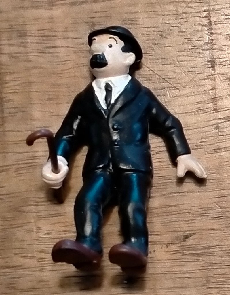 Kuifje Jansen en Janssen Bully figuur losse stok pvc figuur, Verzamelen, Ophalen of Verzenden, Kuifje, Gebruikt, Beeldje of Figuurtje