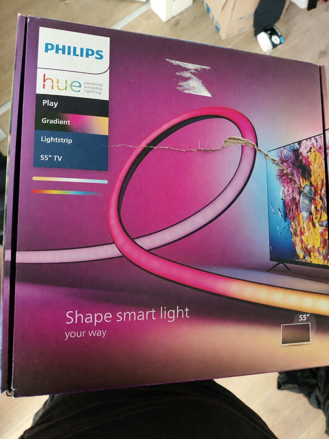 Hue lightstrip for 55inch TV, Ophalen, E27 (groot), Led-lamp