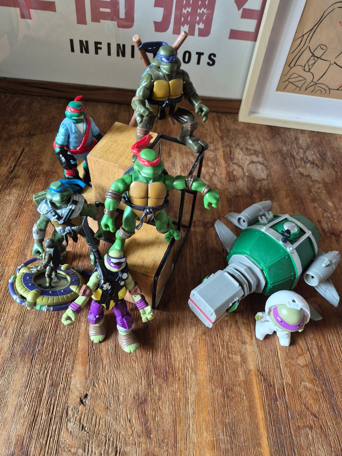 Teenage Mutant Ninja Turtles actiefiguren en voertuig, Ophalen of Verzenden, Gebruikt