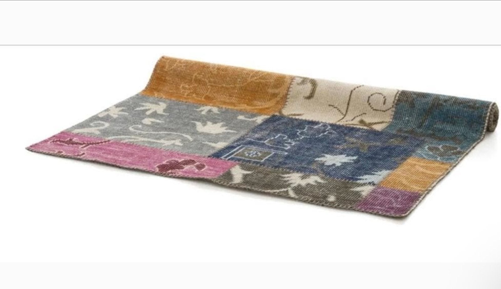 Patchwork modern kleurrijk vloerkleed COCOmaison 160x230, Ophalen, Blauw, 150 tot 200 cm, 200 cm of meer