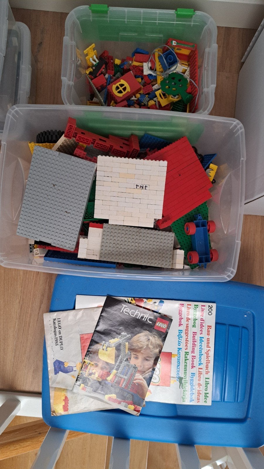 LEGO stenen met grondplaten en instructieboekje, Gebruikt, Lego, Ophalen of Verzenden, Losse stenen