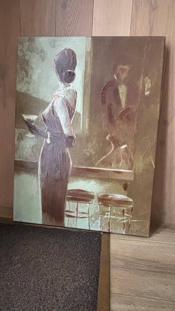 Schilderij 'Bar Scene' - Elegant en Sfeervol, Ophalen