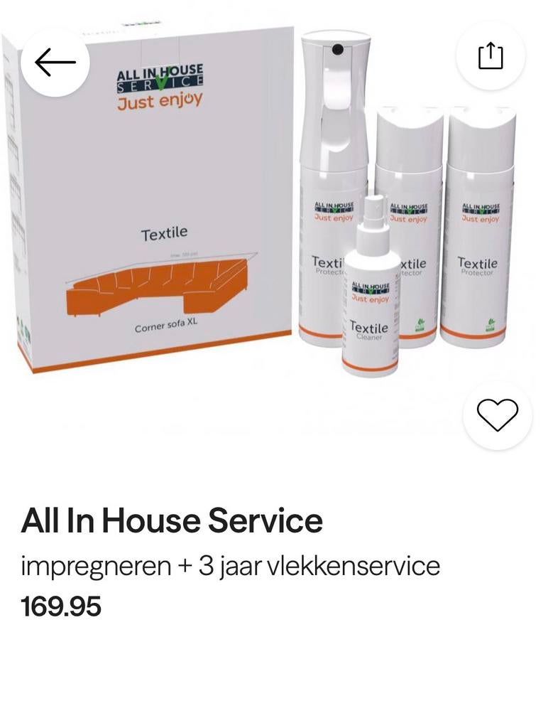 Impregneer/ antivlekkenset, Ophalen of Verzenden, Nieuw