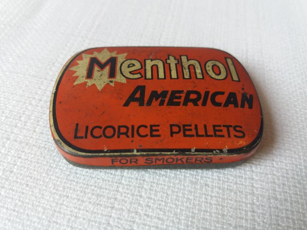 vintage menthol american blik, Verzamelen, Blikken, Ophalen of Verzenden, Gebruikt, Overige