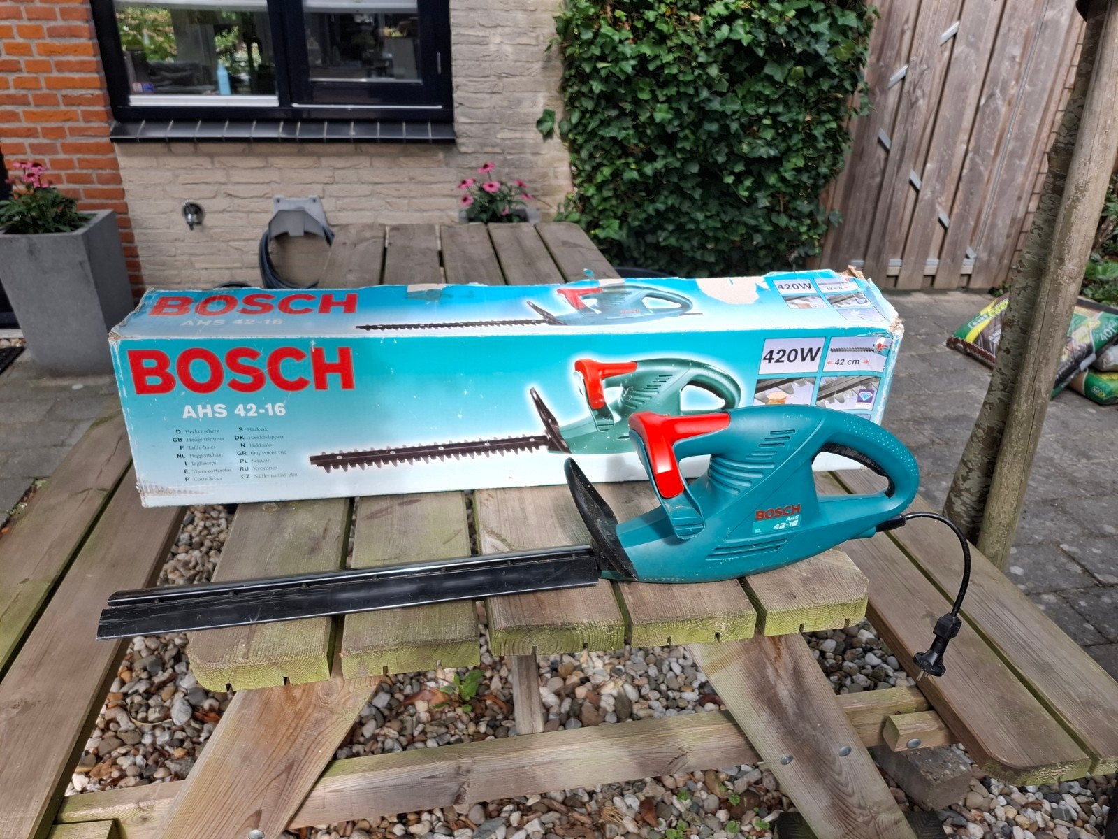 Bosch AHS 42-16 Heggenschaar - 420W Elektrisch, Tuin en Terras, Ophalen of Verzenden, Gebruikt, Elektrisch, Bosch