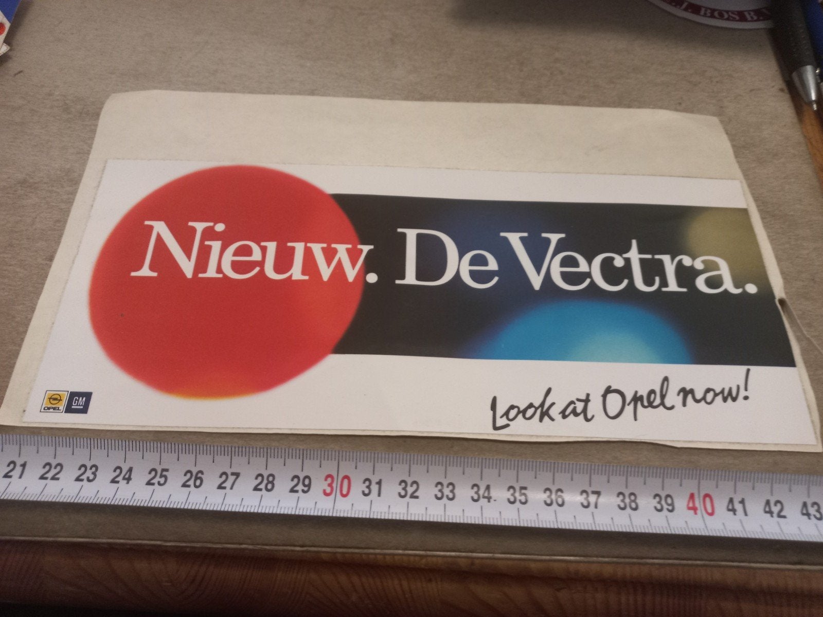 Opel Vectra Reclamesticker - Nieuw. De Vectra., Ophalen of Verzenden, Nieuw