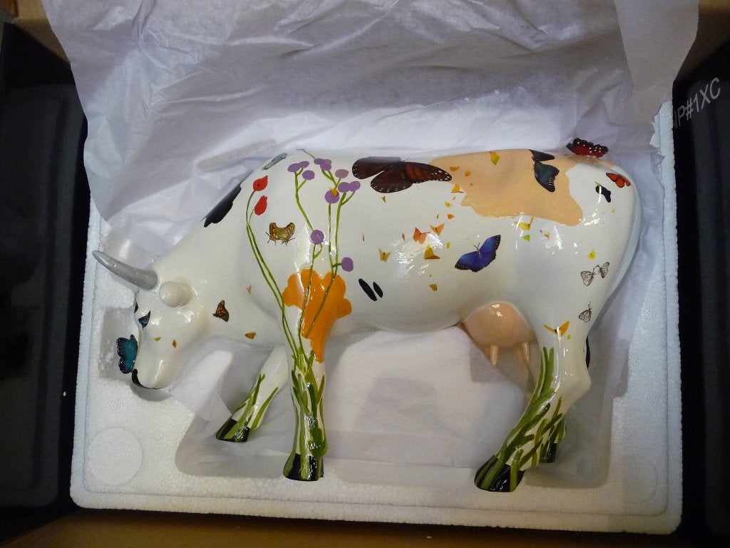 Nieuw Cow Parade koe Ramona large gratis verzending., Antiek en Kunst, Ophalen of Verzenden, Beeld