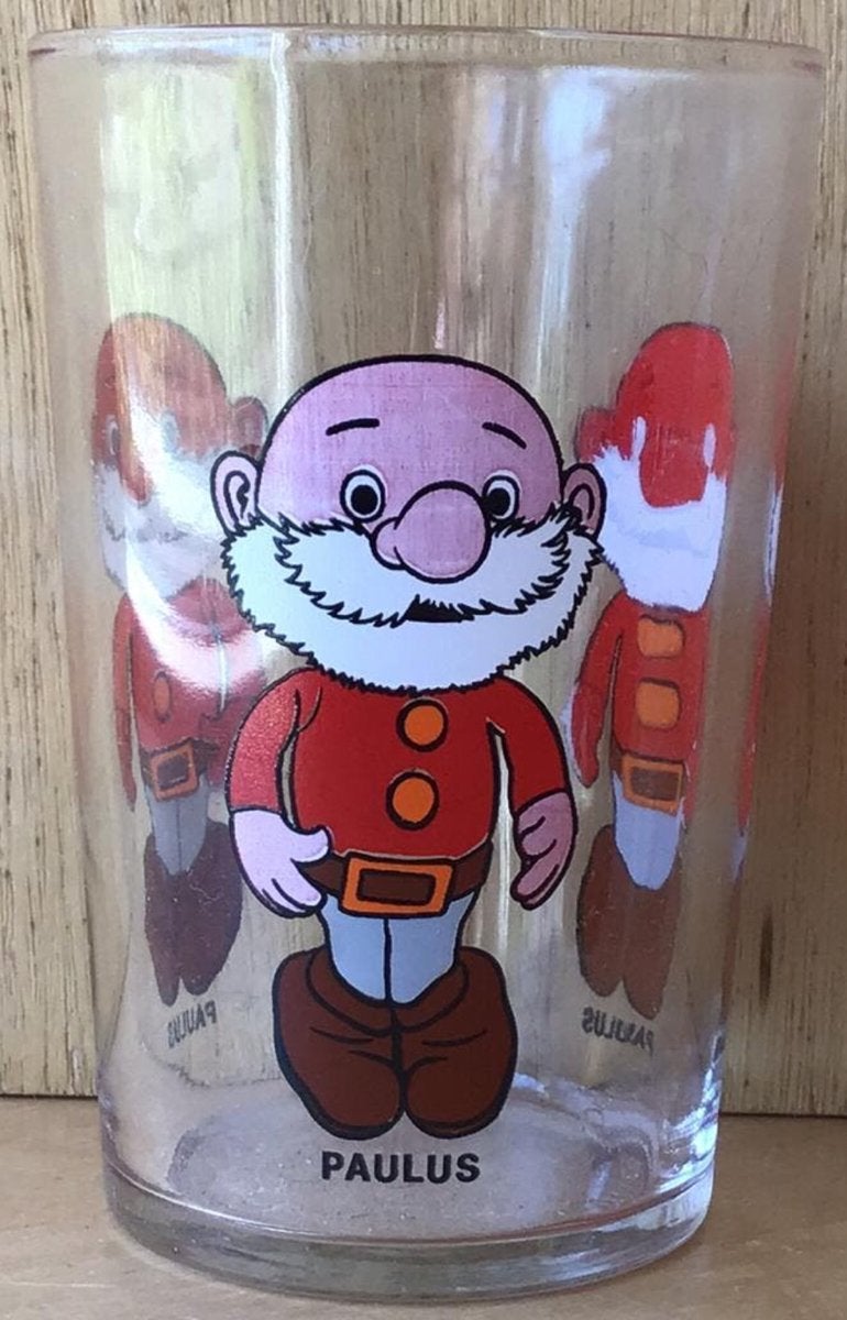 Vintage glas Paulus de boskabouter - ZGAN, Ophalen of Verzenden, Zo goed als nieuw, Frisdrankglas