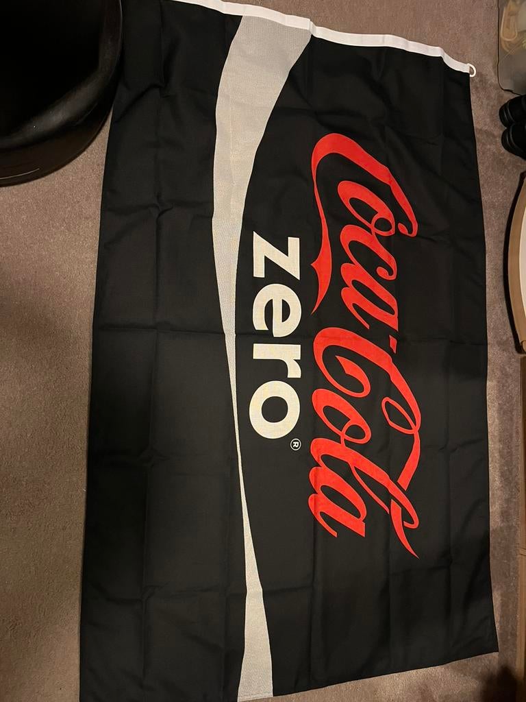 Nieuwe coca cola zero vlag., Ophalen of Verzenden, Zo goed als nieuw, Gebruiksvoorwerp