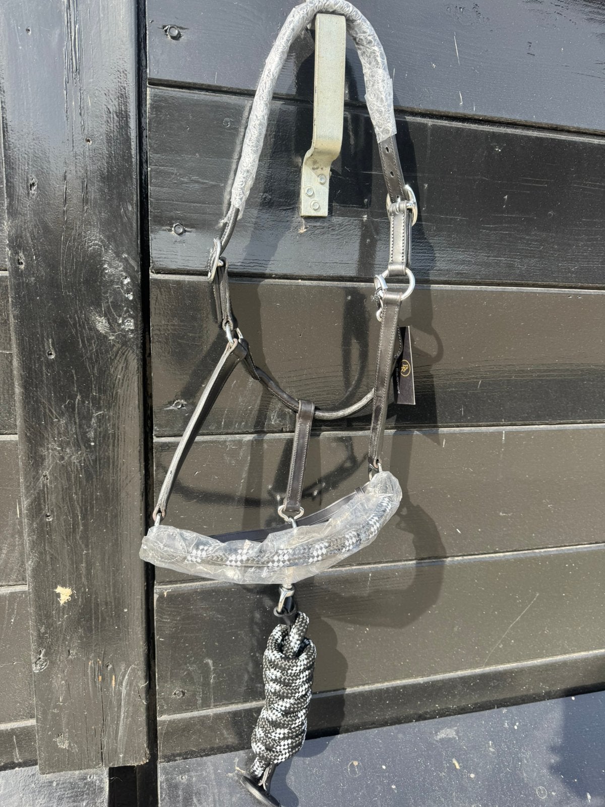 Leren BR halster met touw, Dieren en Toebehoren, Paarden en Pony's | Hoofdstellen en Tuigage, Ophalen of Verzenden, Nieuw, Overige soorten