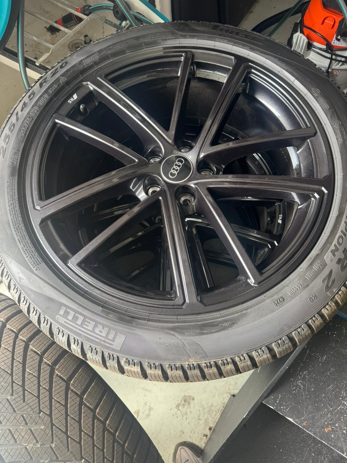 Originele audi q5 velgen rs s line winterset 20 inch pirelli, Ophalen, 255 mm, Velg(en), Winterbanden