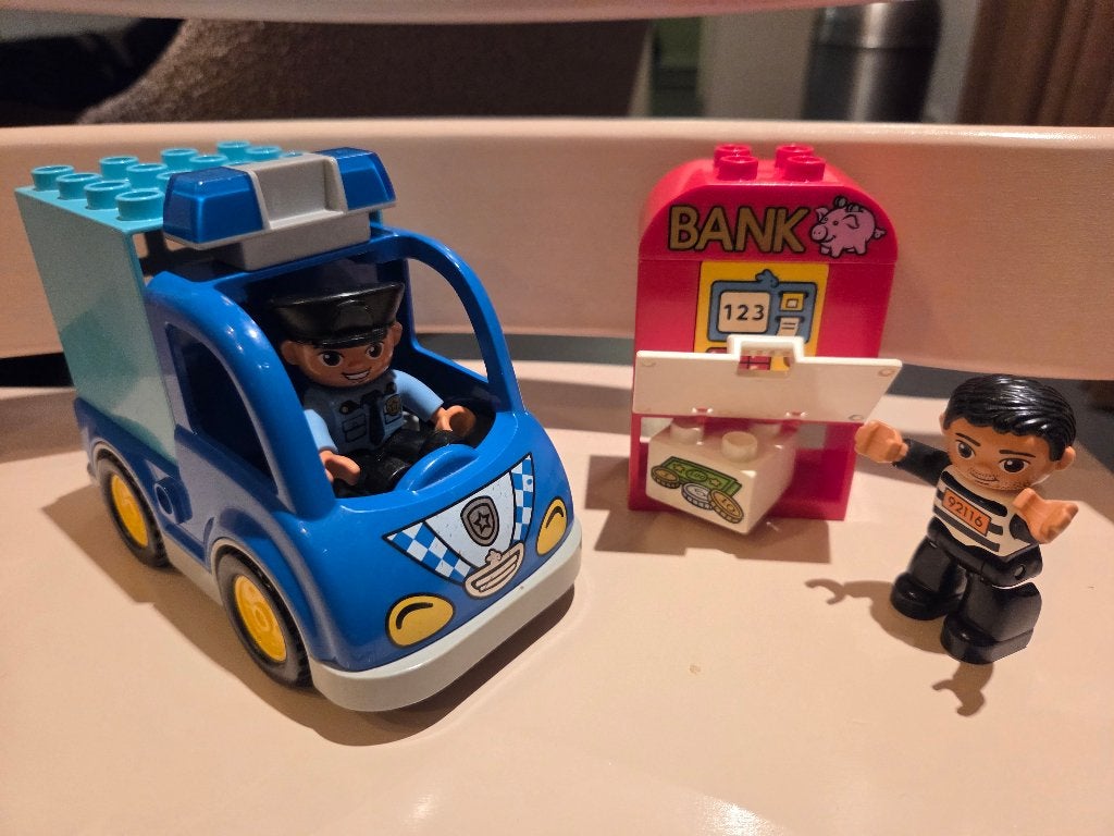 Lego Duplo 10809 Politiepatrouille, Ophalen of Verzenden, Zo goed als nieuw, Compleet, Duplo