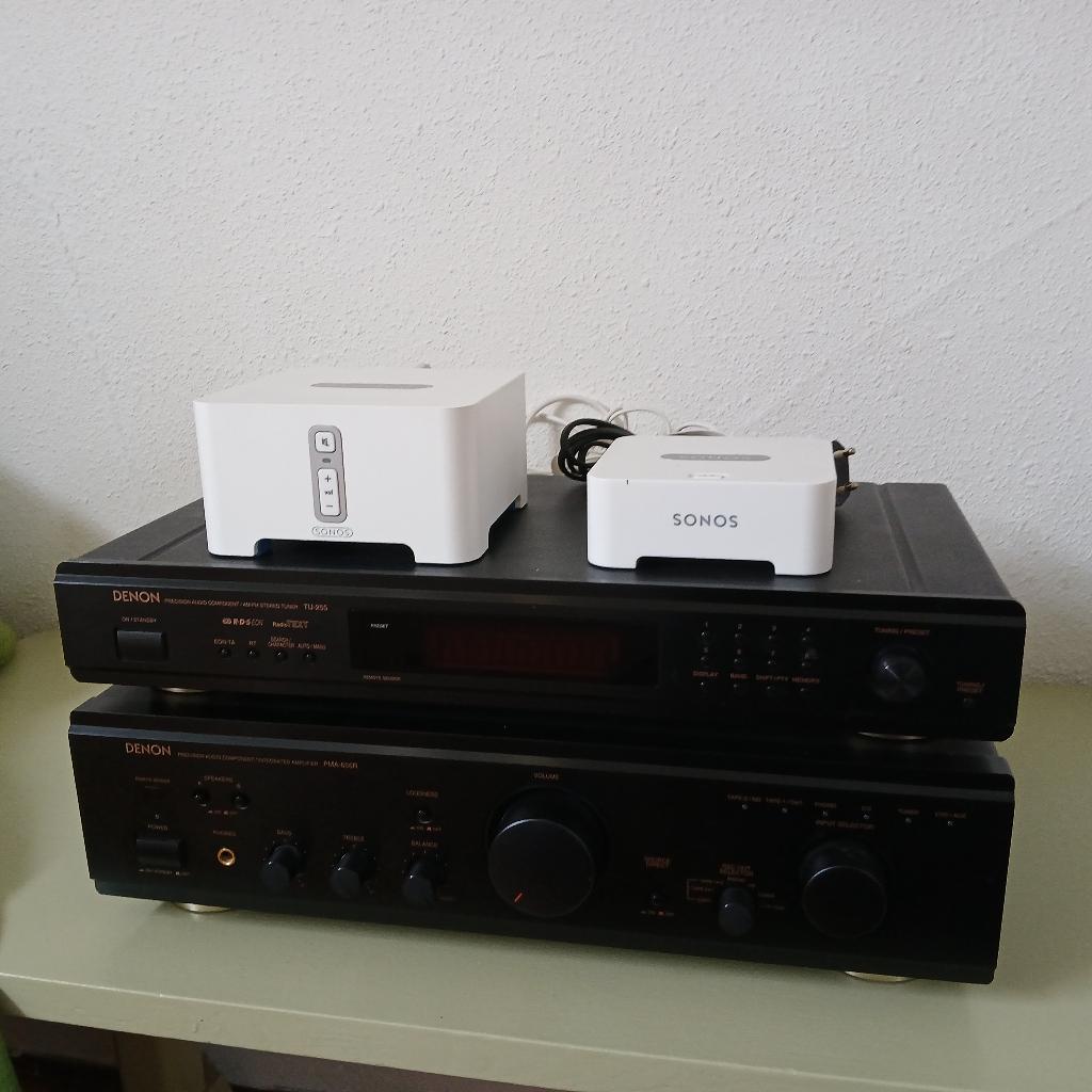 Te koop: Denon Tuner, Versterker, Sonos Connect en Bridge, Audio, Tv en Foto, Versterkers en Receivers, Ophalen of Verzenden, Gebruikt