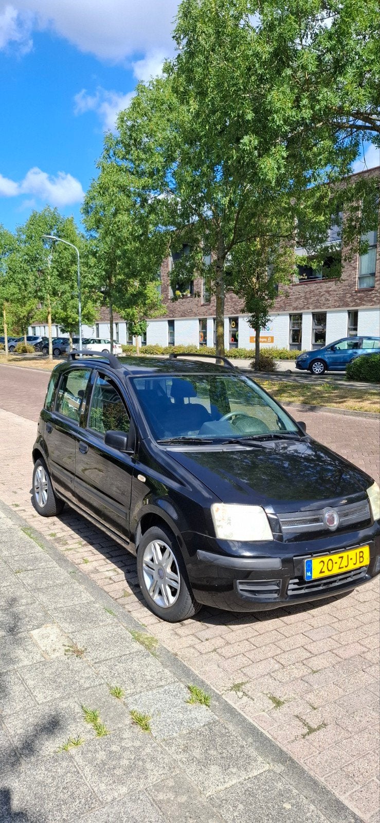 Fiat Panda 1.2 44KW 69PK 2008 Zwart, Auto's, Fiat, Voorwielaandrijving, Airbags, Zwart, Origineel Nederlands