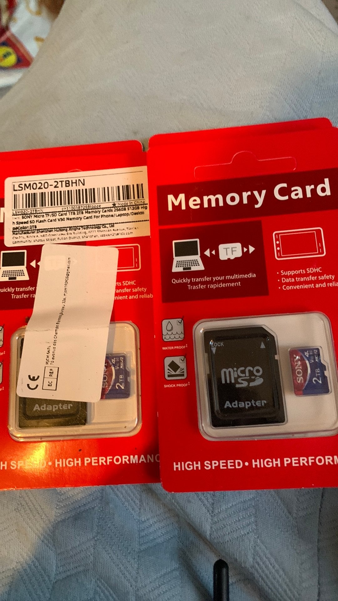 2tb sd kaart, Audio, Tv en Foto, Fotografie | Geheugenkaarten, Ophalen of Verzenden, Zo goed als nieuw, SD