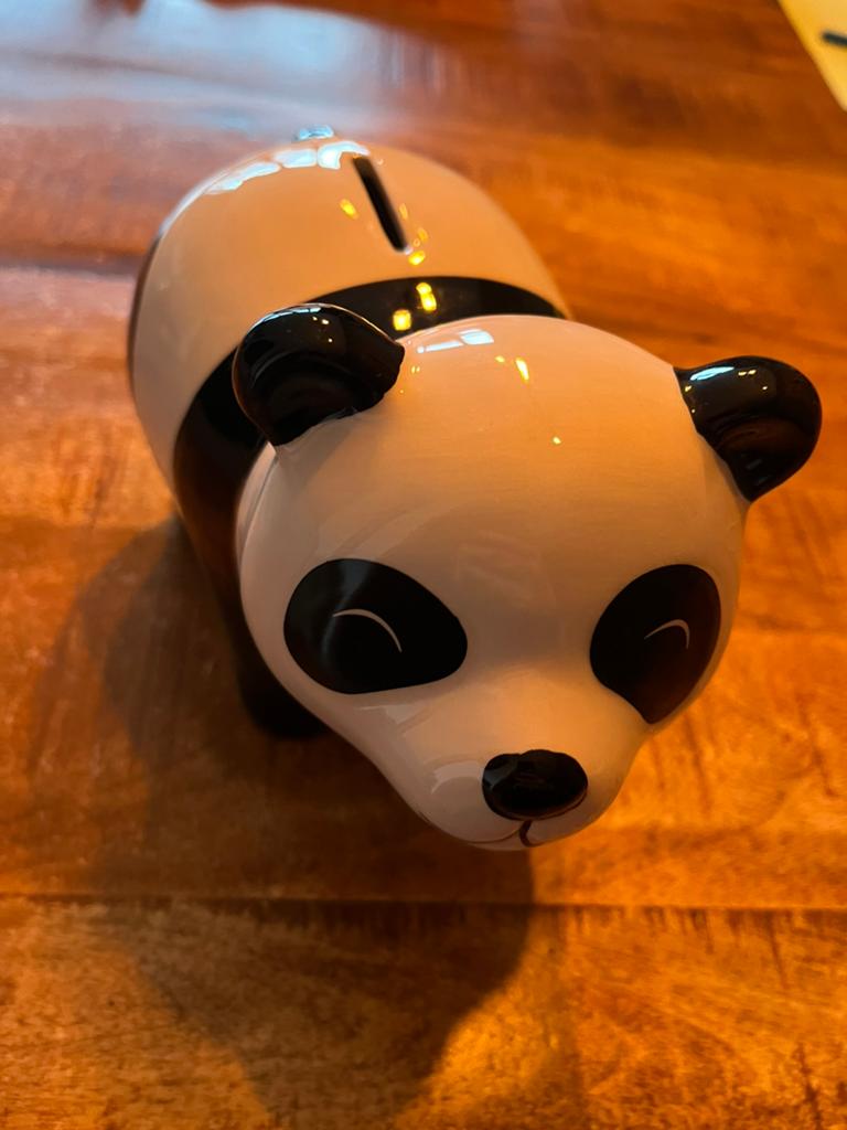 Panda spaarpot, Ophalen of Verzenden, Steen, Aardewerk of Keramiek, Dier