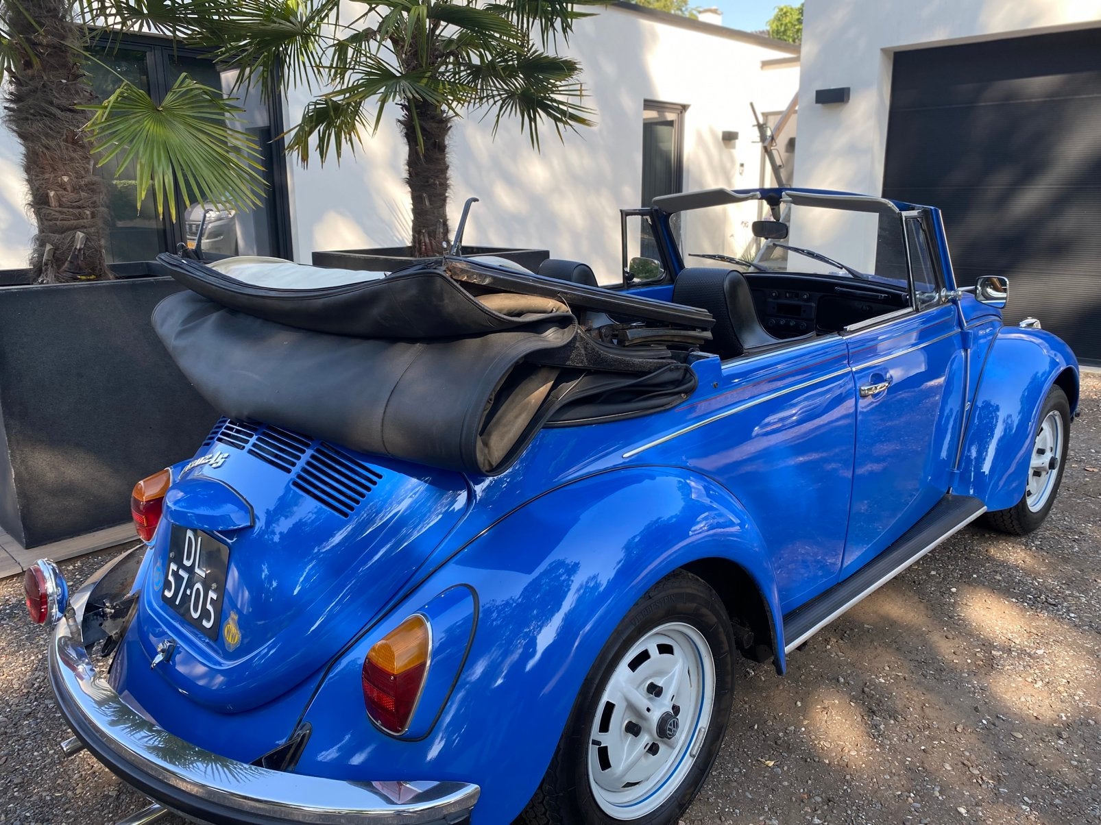 Vw Kever cabriolet 1302 LS uit 1971, 4 cilinders, Cabriolet, Blauw, Leder