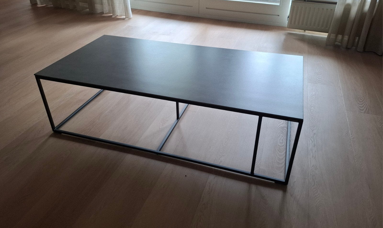Bert Plantagie Musterring Salontafel Zement Dunkel, Ophalen, 50 tot 100 cm, Zo goed als nieuw, Metaal