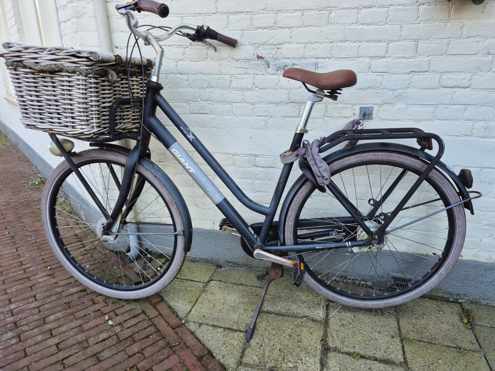 Giant Triple X Damesfiets met mand - Gebruikt, Fietsen en Brommers, Ophalen, Gebruikt, Giant, Versnellingen