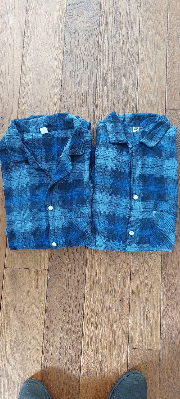 Heren Flanel geruite pyjama - blauw maat XL, Onbekend, Ophalen of Verzenden, Zo goed als nieuw, Maat 46/48 (XL) of groter