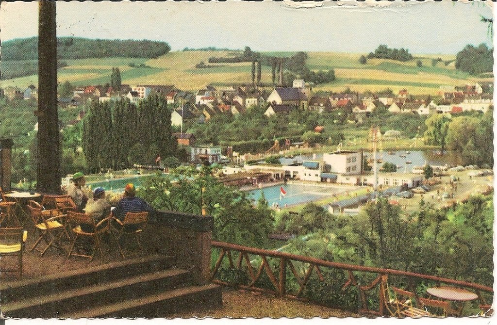 Valkenburg Panorama Zwembad., Verzamelen, Ophalen of Verzenden, 1960 tot 1980, Gelopen, Limburg