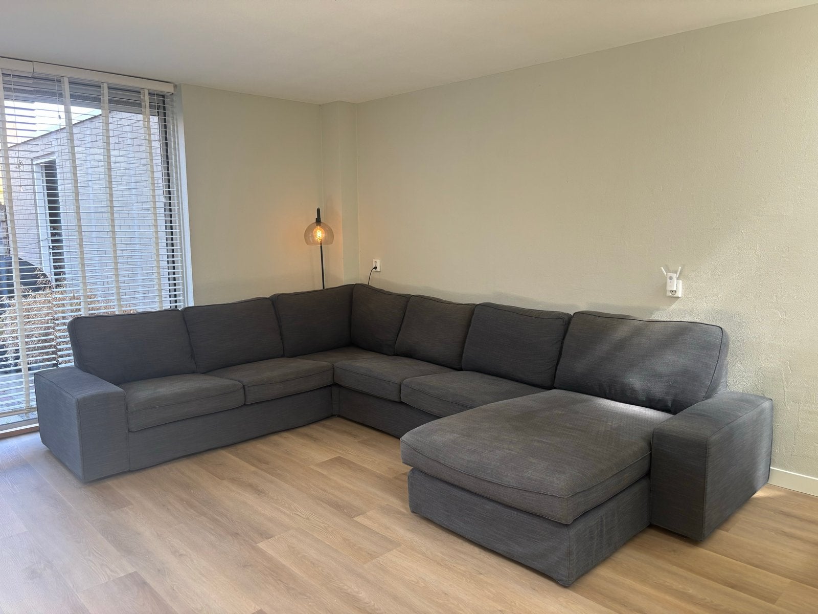 IKEA KIVIK bank 6 zits hoekbank grijs antraciet, Ophalen, Gebruikt, Hoekbank, 300 cm of meer