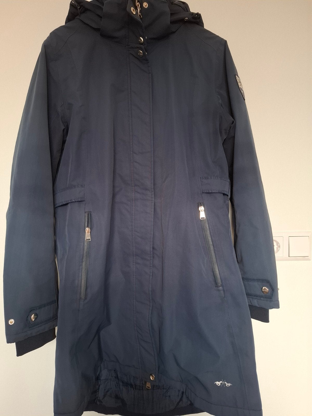 Donkerblauwe HV society winterjas, XL,, Kleding | Dames, Jassen | Winter, Blauw, HV Society, Maat 42/44 (L), Ophalen of Verzenden