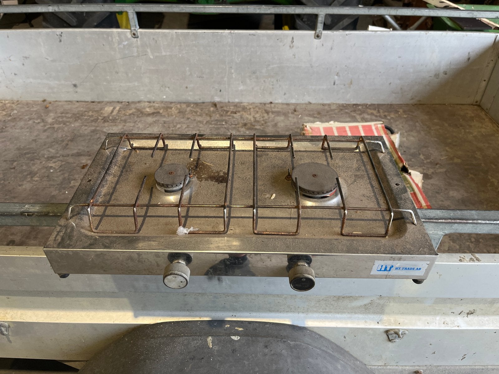 Gasstel met 2 branders - ideaal voor camping of buitenkeuken, Caravans en Kamperen, Kampeeraccessoires, Ophalen of Verzenden, Gebruikt