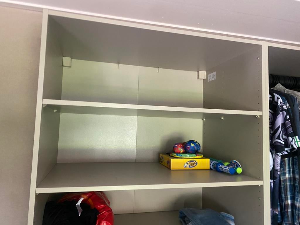 2 pax planken grijsbeige, Ophalen, Gebruikt, 200 cm of meer, 50 tot 100 cm