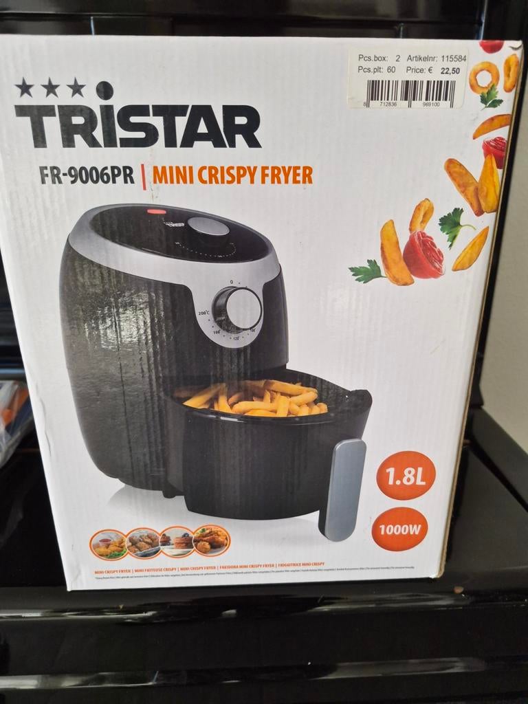 Tristar Mini Crispy Fryer 1.8L - Compacte heteluchtfriteuse, 1 tot 2 liter, Ophalen of Verzenden, Nieuw, Uitneembare binnenpan