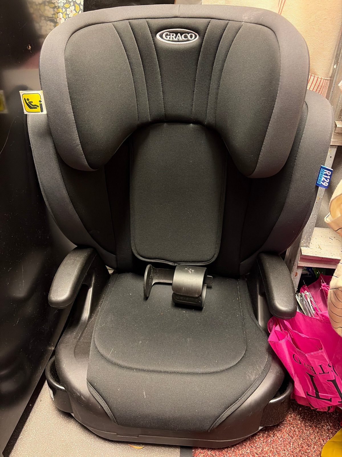 Graco kinderautostoel - Zwart - Zo goed als nieuw, Ophalen, Autogordel, 15 t/m 36 kg, Zijbescherming