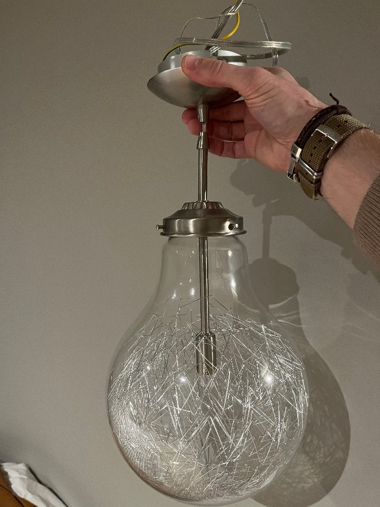 Hanglamp ‘Wire’ in Glas en RVS