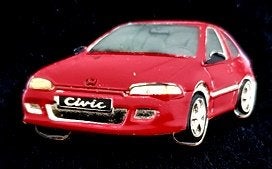 Honda Civic pin- rood epoxy, Verzamelen, Speldjes, Pins en Buttons, Verzenden, Nieuw, Transport, Speldje of Pin