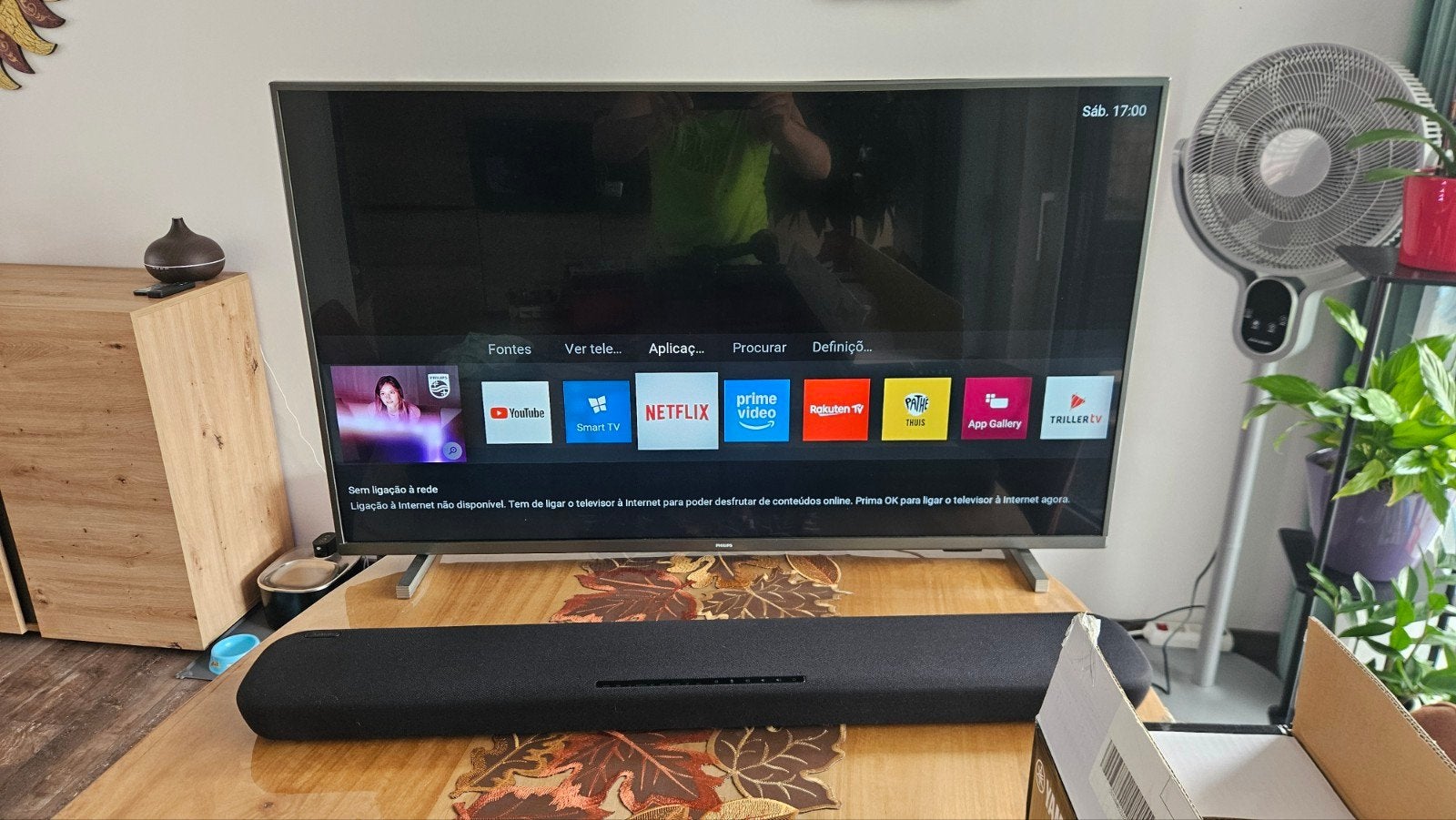 Philips 4K LED Smart TV met Yamaha YAS-109 Soundba, Ophalen of Verzenden, Bluetooth, Zo goed als nieuw
