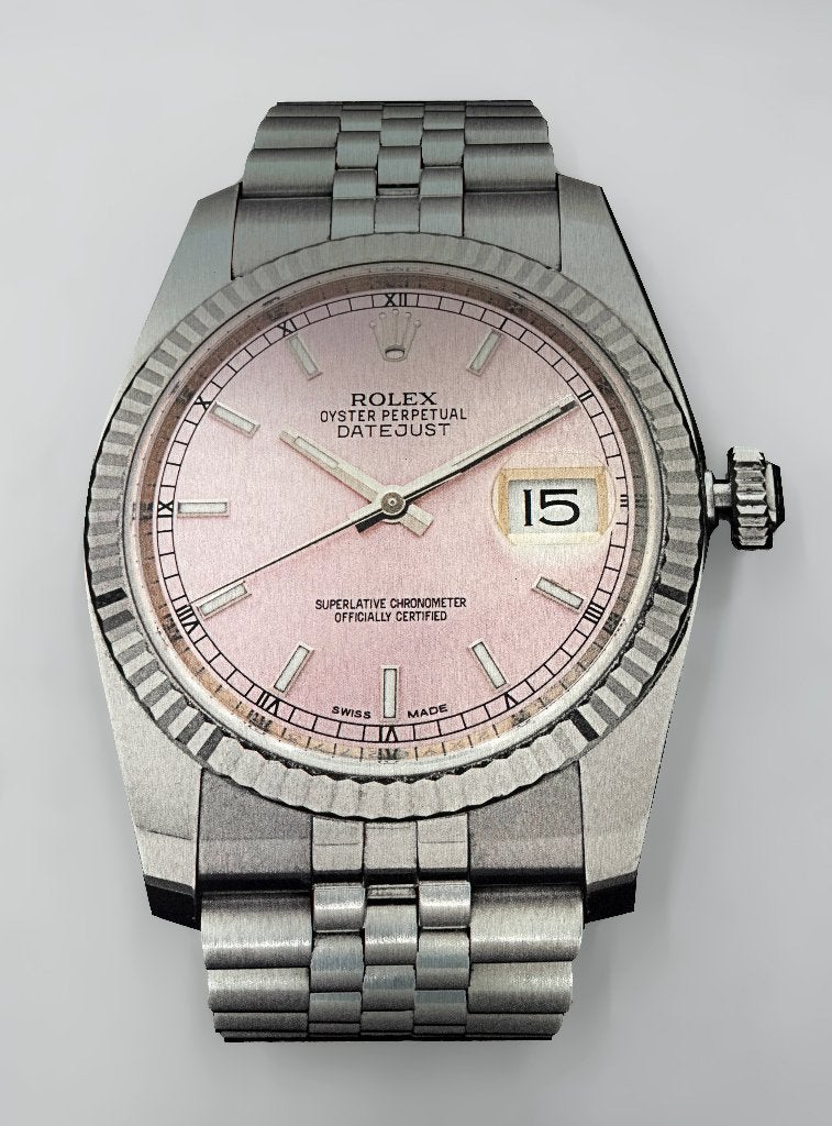 Reclamebord Rolex horloge, aluminium, 40x57 cm, Ophalen of Verzenden, Nieuw, Reclamebord