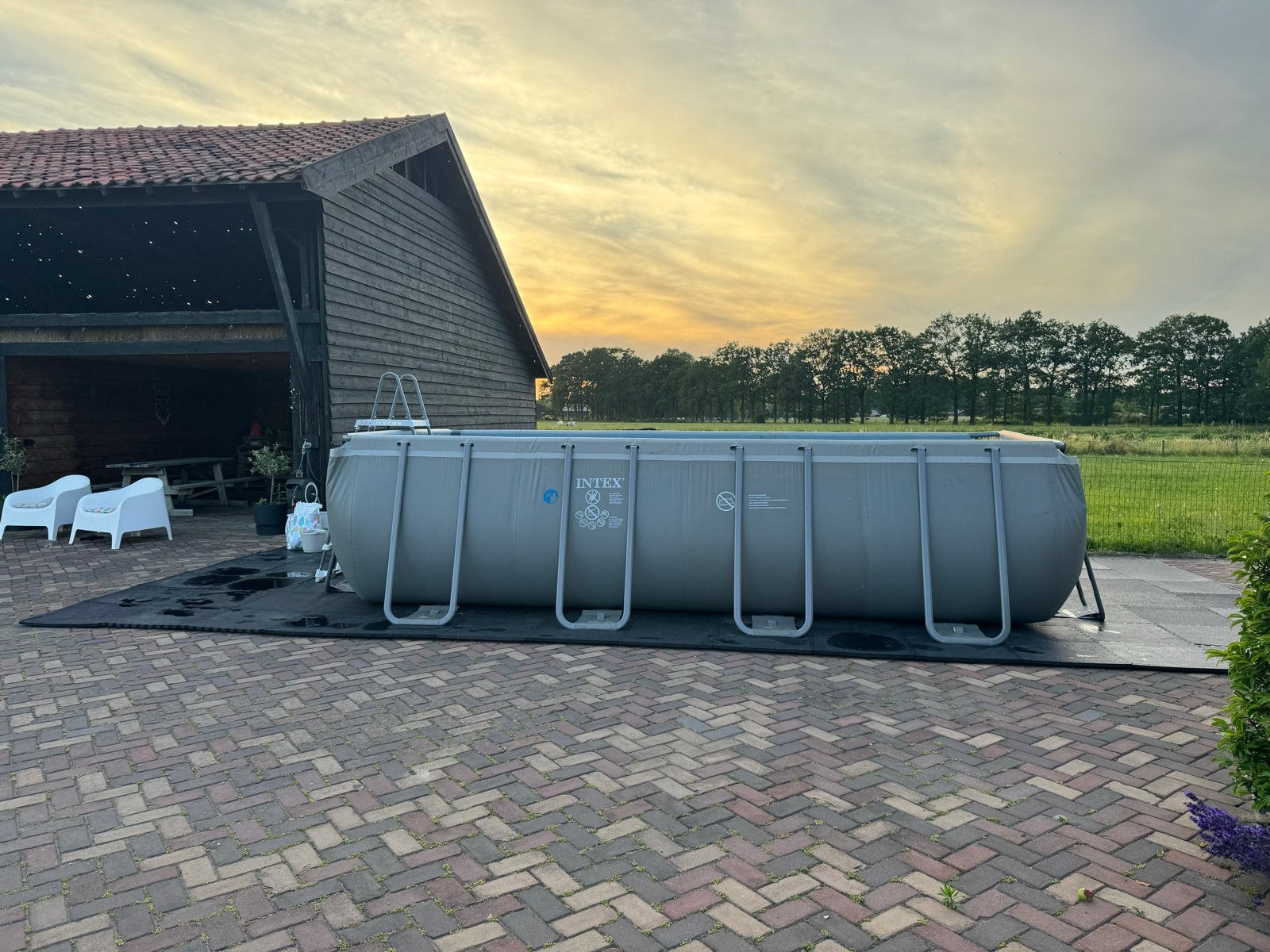 Intex Ultra Frame Prism Frame Zwembad (274x549x132 cm), Gebruikt, 200 tot 300 cm, Rechthoekig, Ophalen
