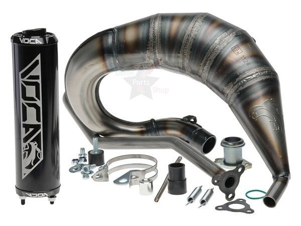 Voca Cross Rookie uitlaat zwart bovenlangs Derbi/Aprilia, Ophalen of Verzenden, Nieuw, Voca