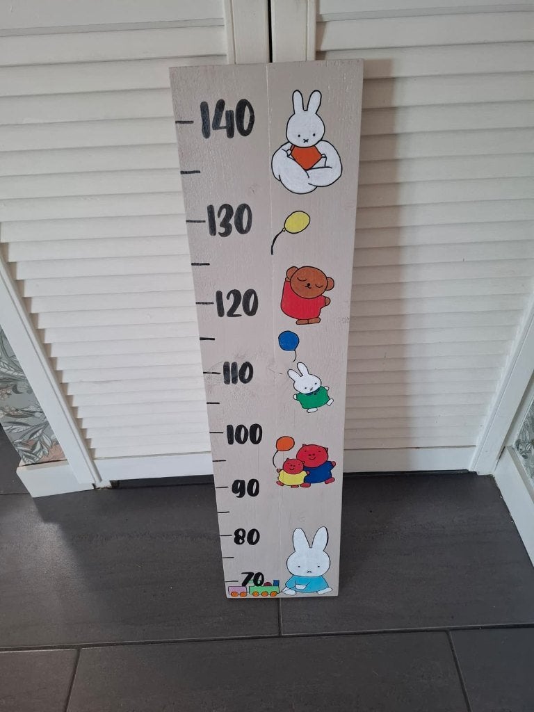 Groeimeter Kinderkamer op Maat | Houten Meetlat Baby, Overige merken, Handgemaakt, Info@rwhoutidee.nl, Nieuw