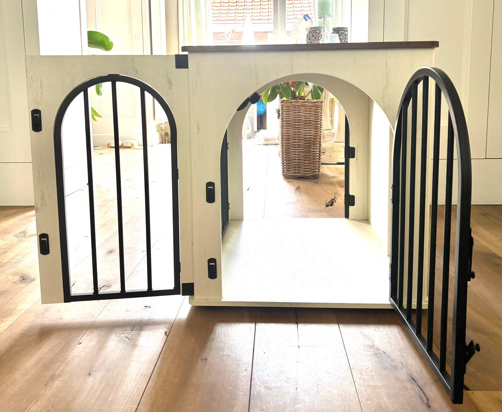 Mooie hondenkennel., Dieren en Toebehoren, Hondenhokken, Ophalen, Hondenkennel, Minder dan 65 cm, Zo goed als nieuw