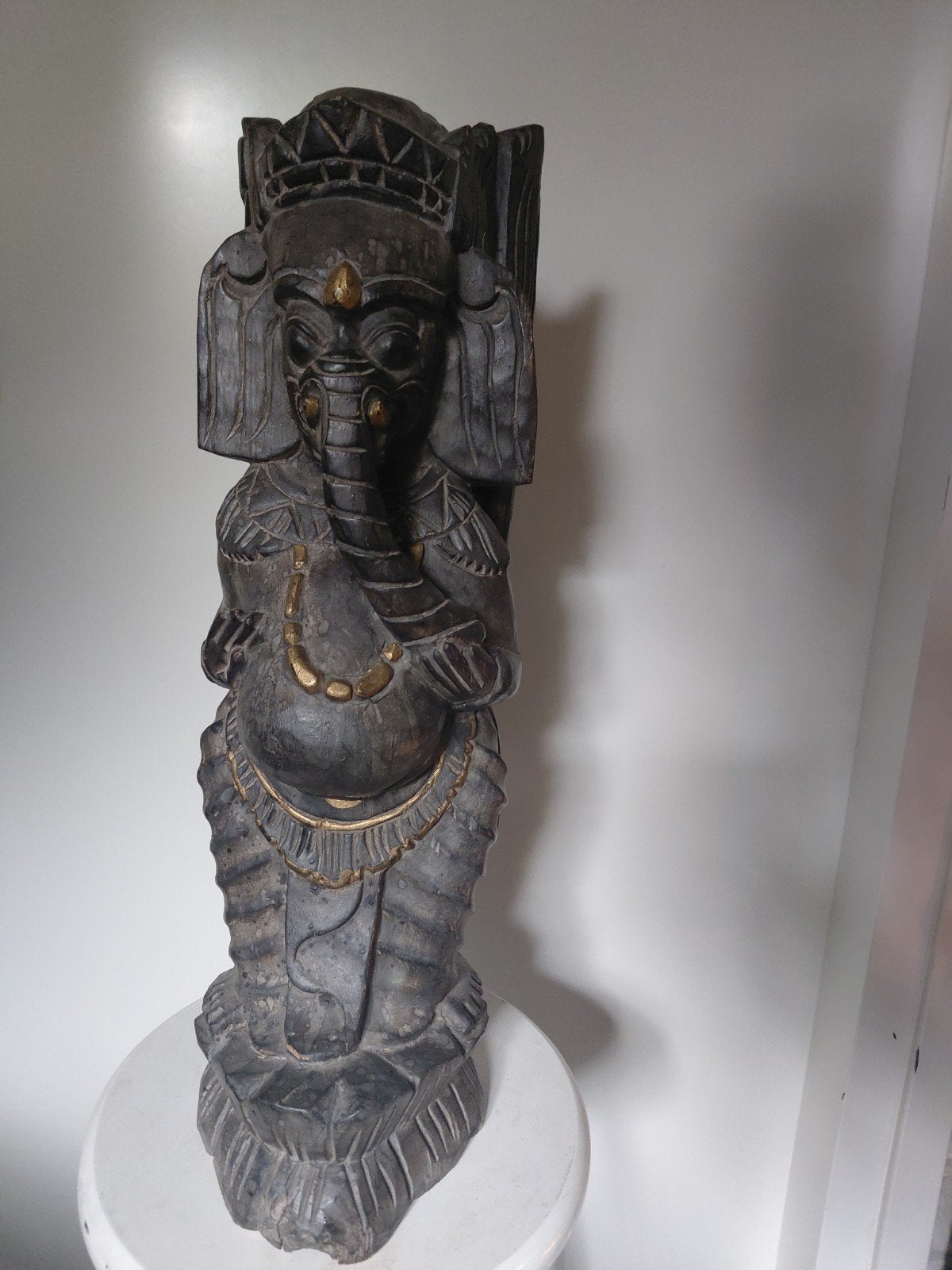 Ganesha beeld - 60 cm - Houtsnijwerk, Beeld, Hout, Azië, Overige stijlen